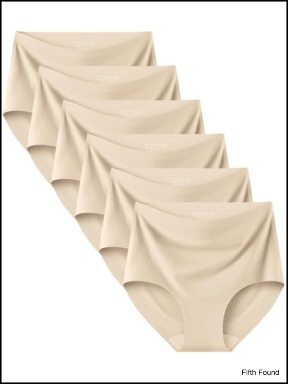 Seamless High Waisted No Show Full Coverage Women's Panties Cotton Crotch 6 Pack